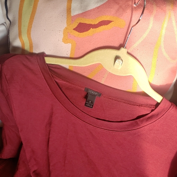 NWOT j crew gathered maroon top - Picture 6 of 6